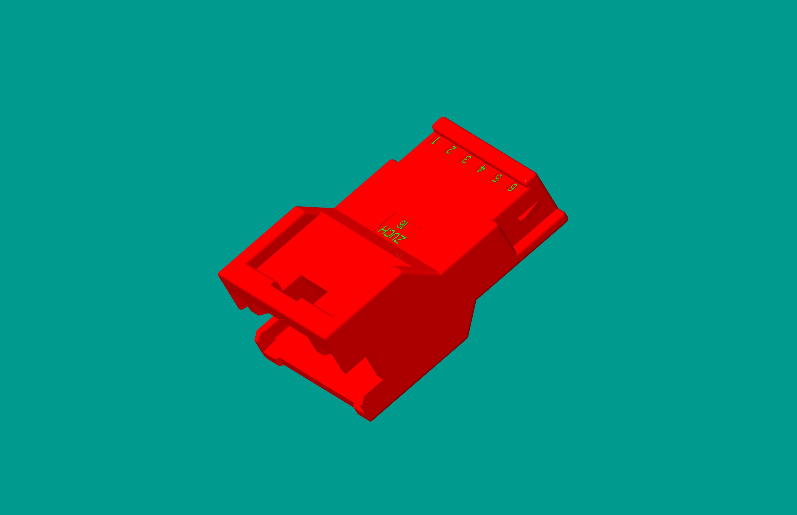 2.0間距，PNIRR-06VF插座/紅色/