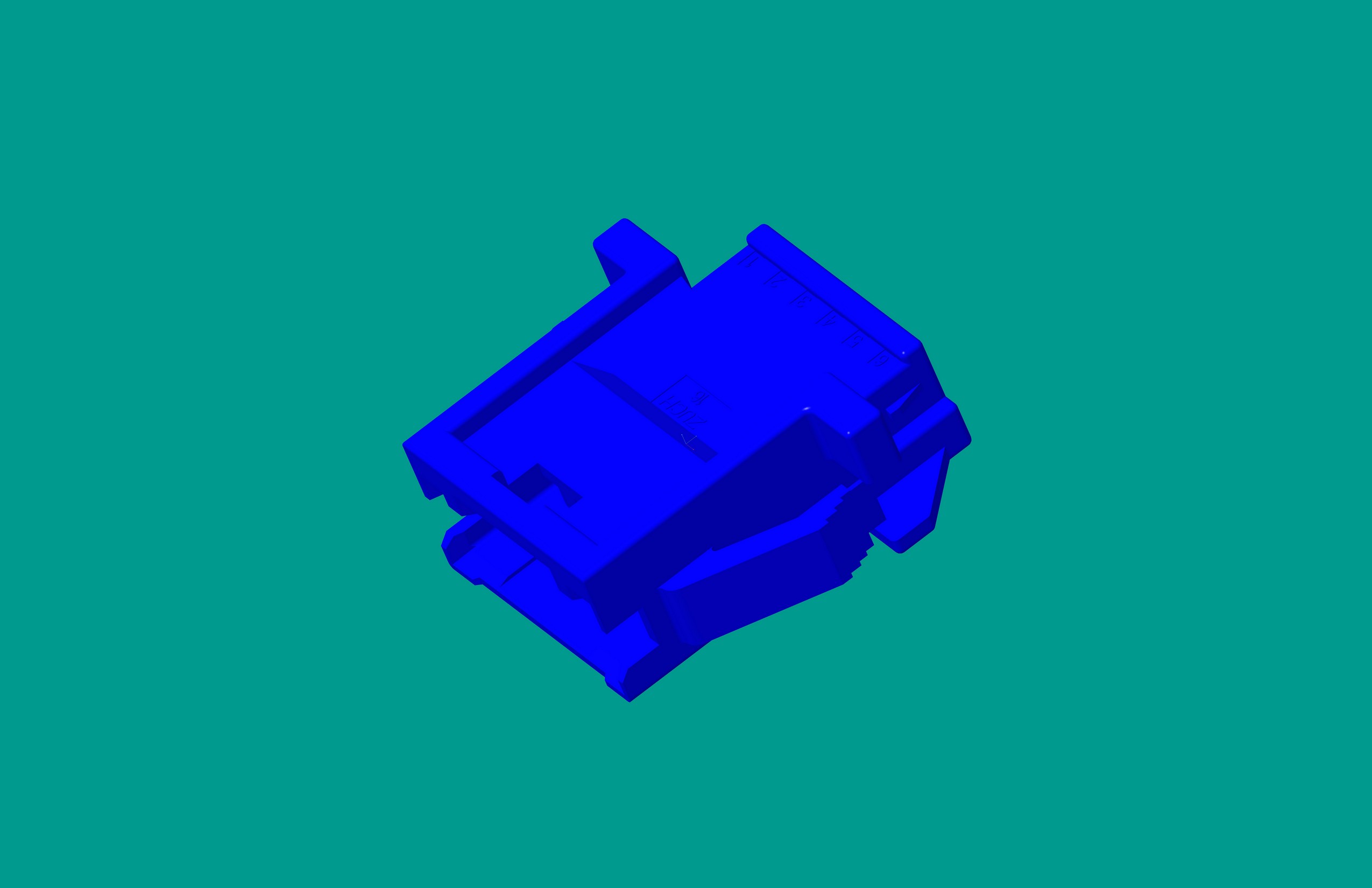 2.0間距，PNIRR-06V-S(帶鎖定面板)插座/藍(lán)色/