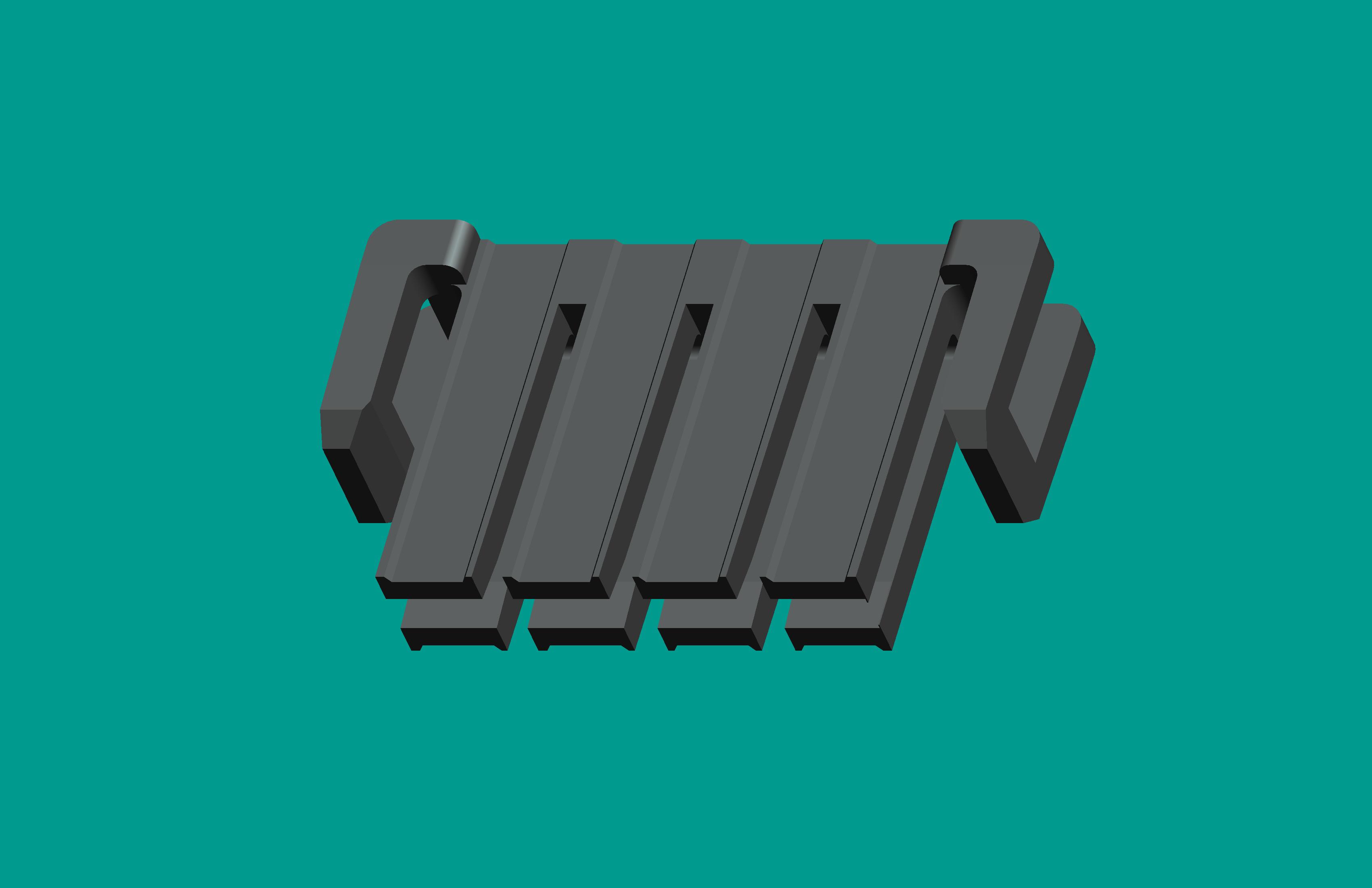 XAD-2×4S鎖片 PA66高灼熱絲-黑色