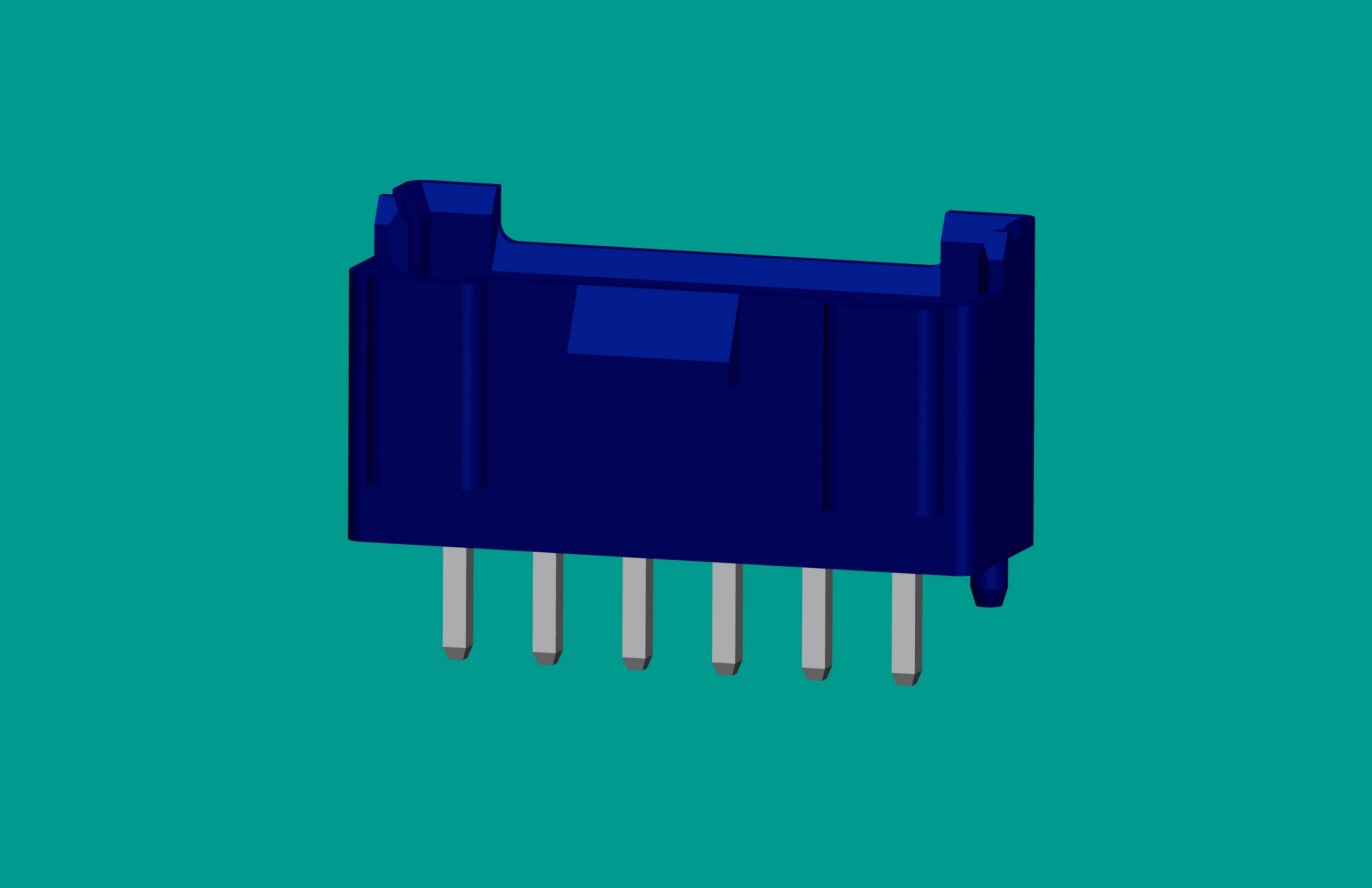 B6B-XH-K3立式針座藍(lán)色/普通PA66
