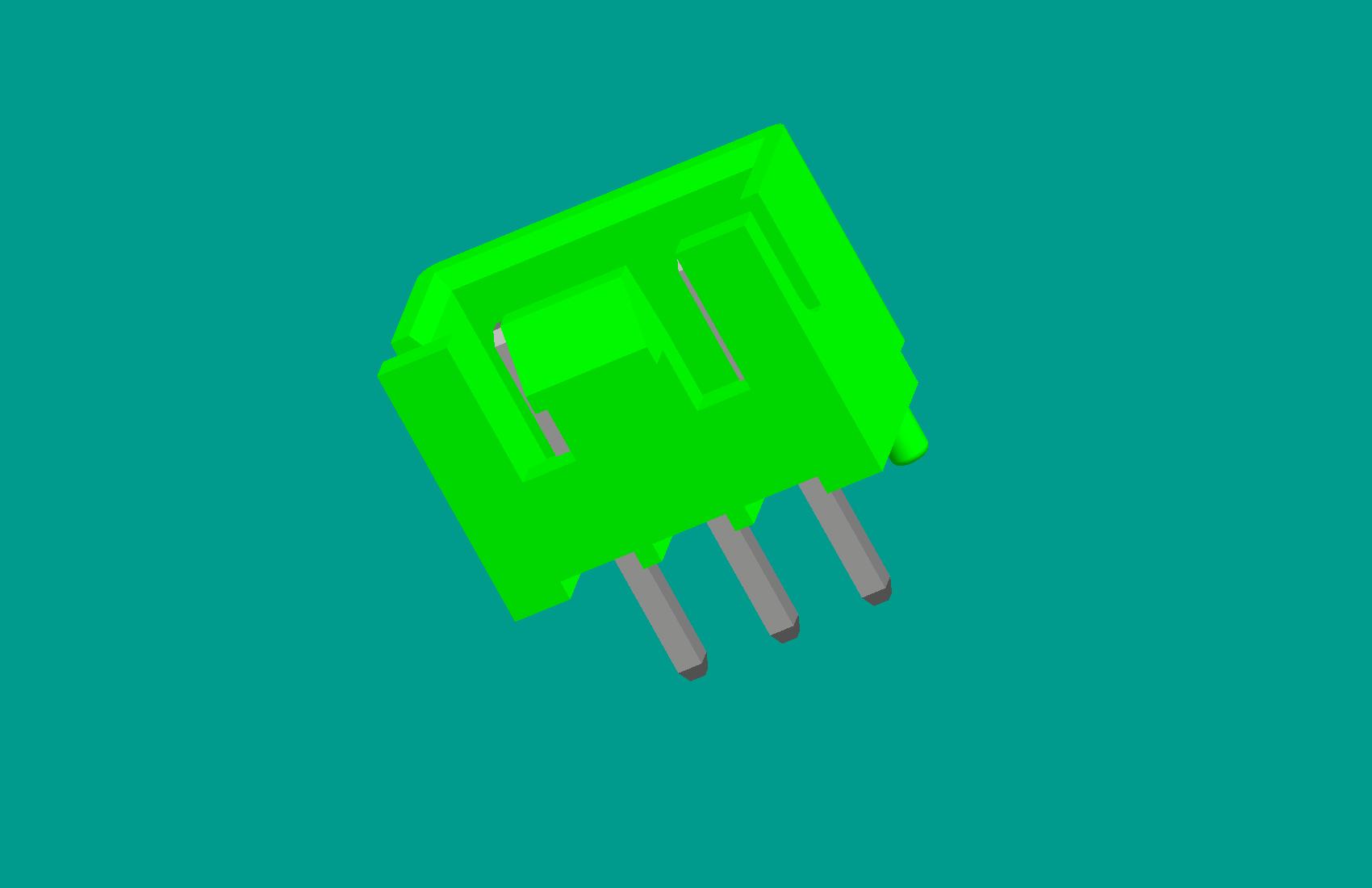 XH帶扣帶定位針座-3直針綠色