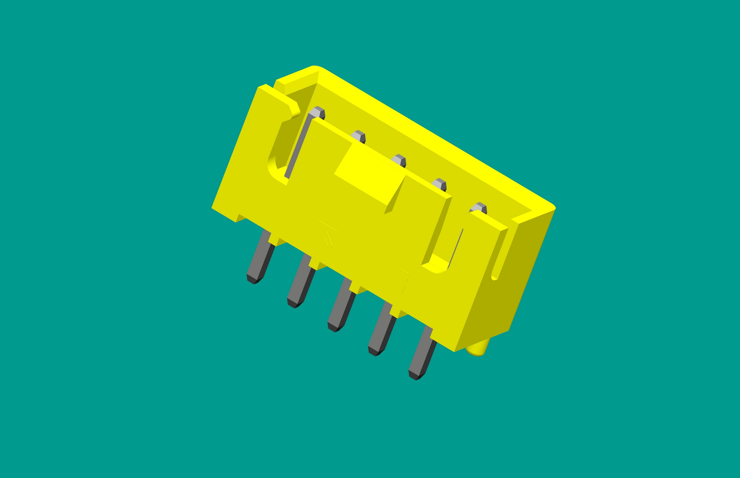 XH帶扣帶定位針座-5直針 黃色