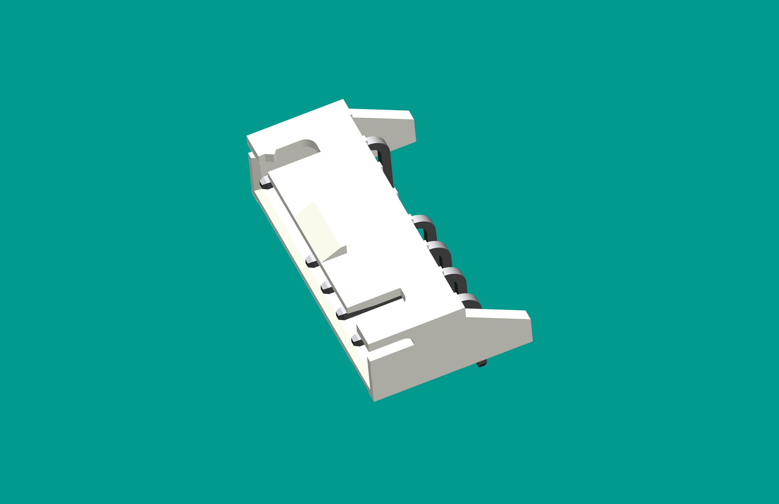 XH-7QA5(帶扣)帶保護腳(缺第2、3針) 白色（普通PA66)