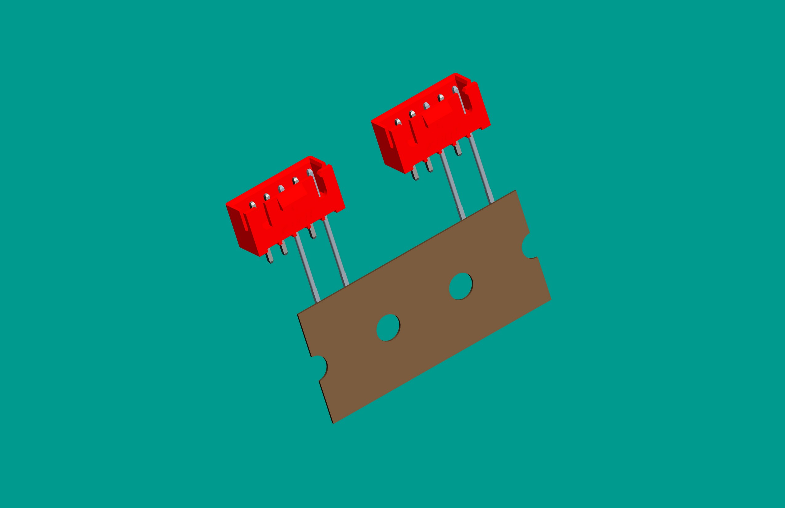 XH-5A(帶扣)立式針座紅色/編帶(1、3長(zhǎng)針，反向，12mm）