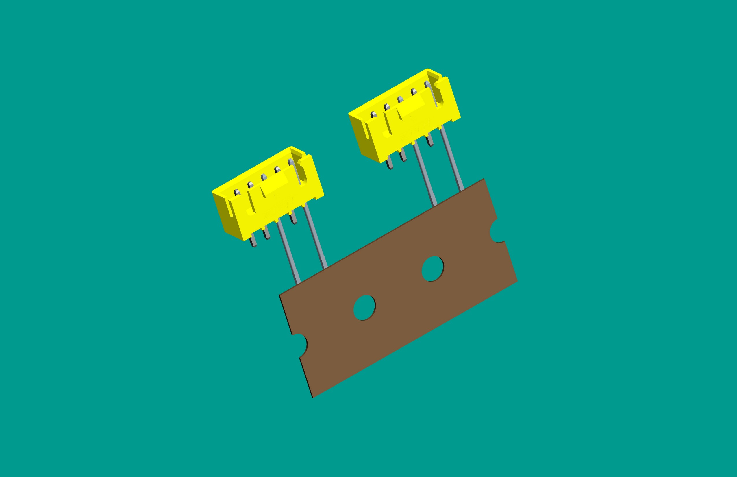 XH-5A(帶扣)立式針座黃色/編帶(1、3長針，反向，12mm）