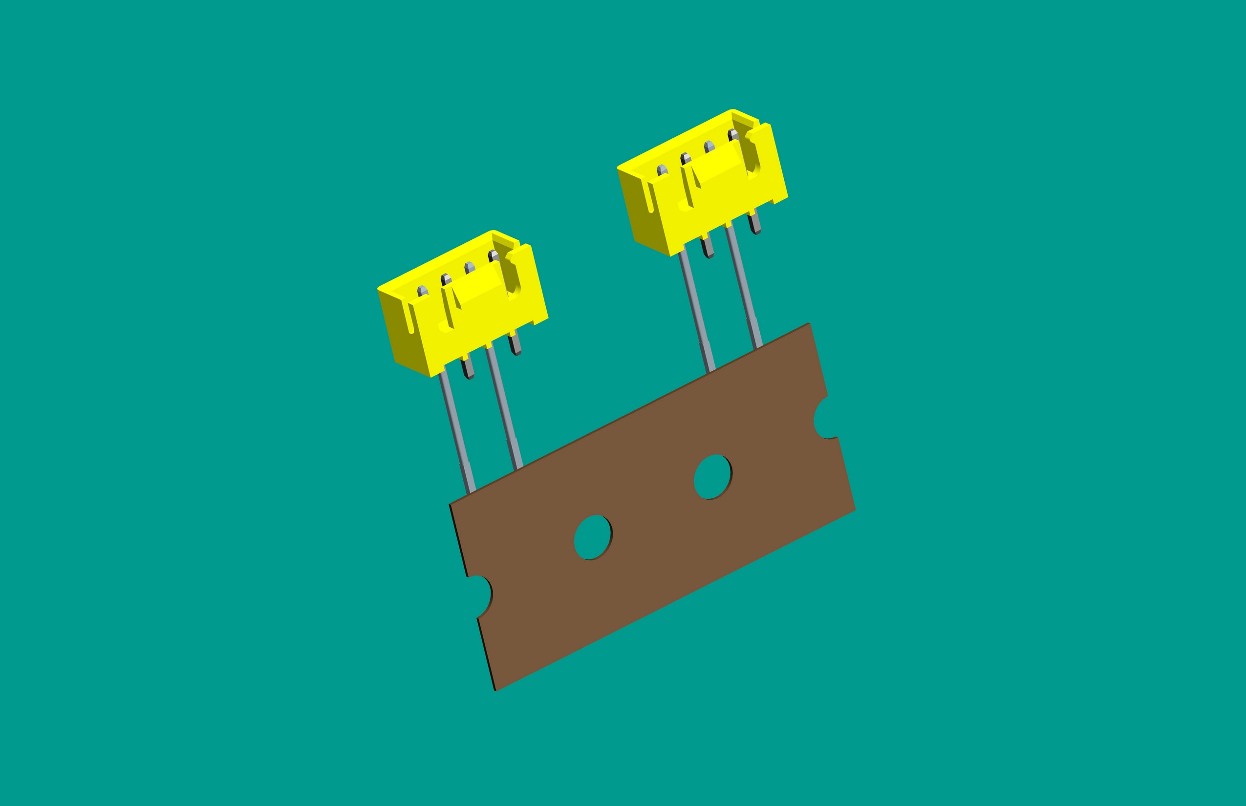 XH-4A(帶扣)立式針座黃色/編帶(步距25.4，1、3短針，反向,12mm)