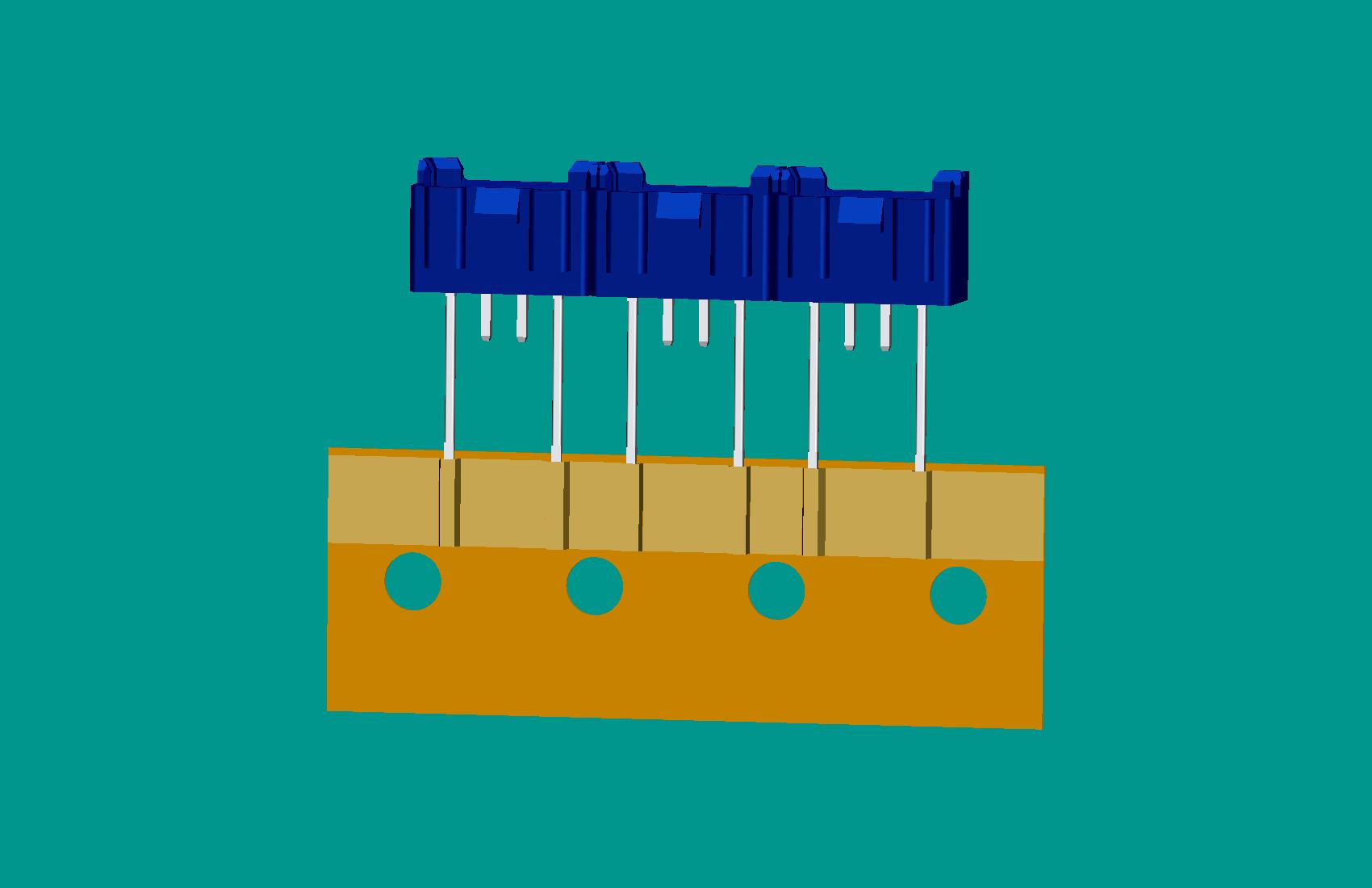 XH-4A全包非限位編帶正向（1、4長針）(藍色)普通PA66/奧克斯
