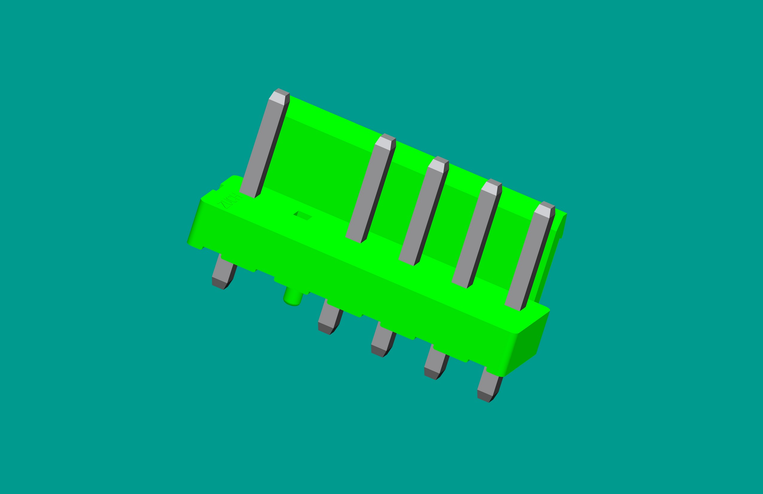 VH-6A-1（半包，帶定位，綠色普通PA66）（缺第2針）