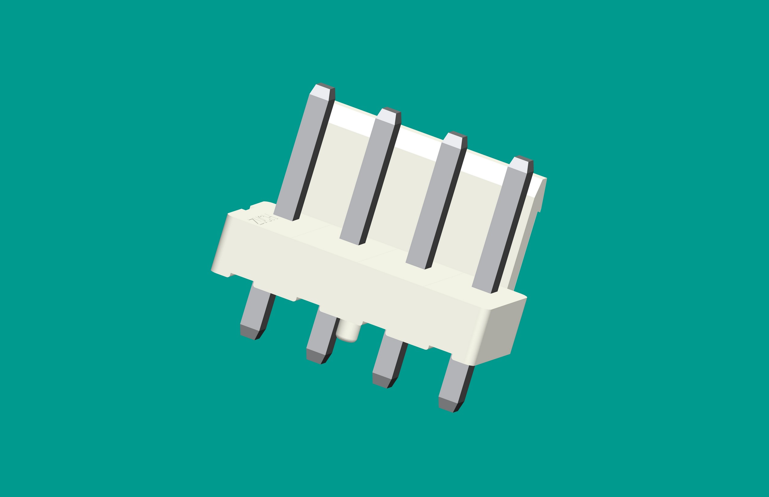 VH4A半包帶定位針座(白色普通PA66)