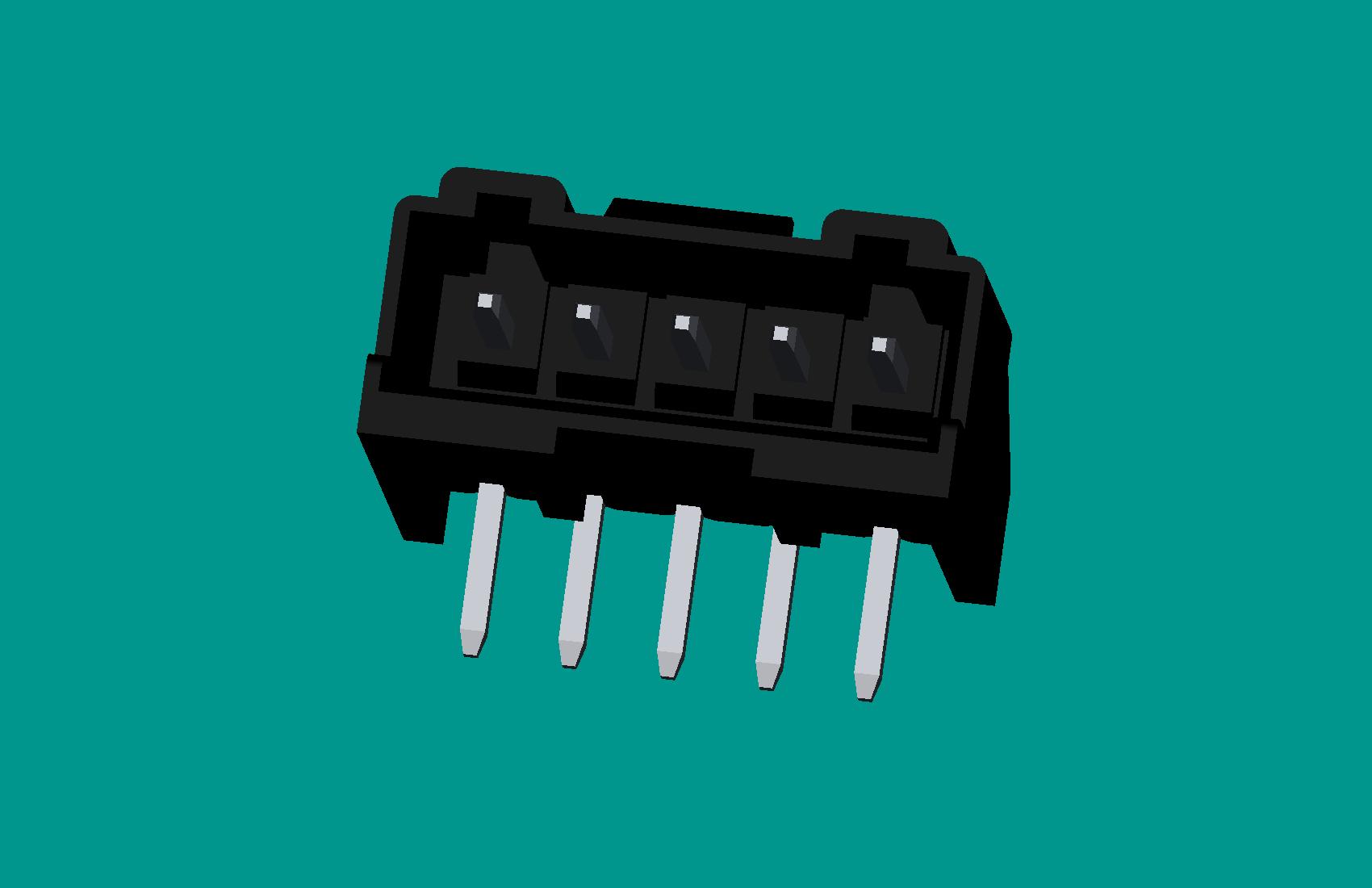 S5B-XH-K3臥式不帶卡扣型針座黑色/普通PA66