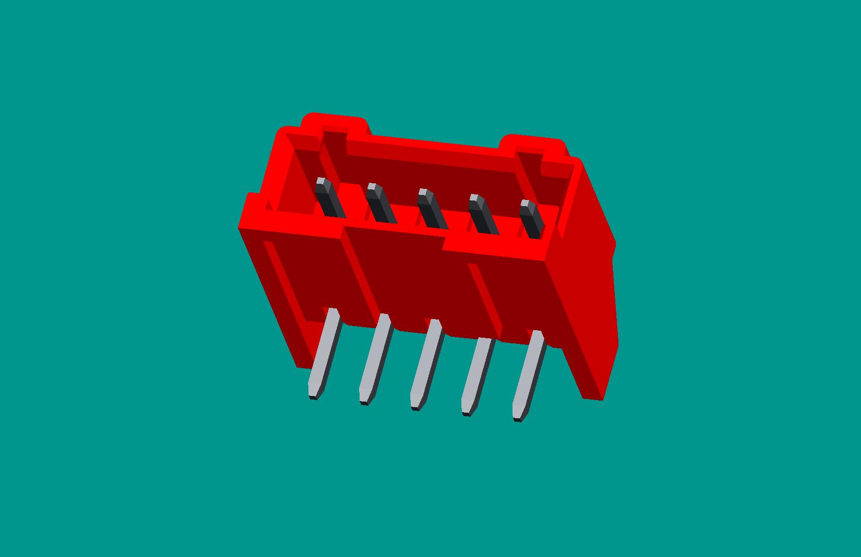 S5B-XH-K3臥式不帶卡扣型針座紅色/普通PA66