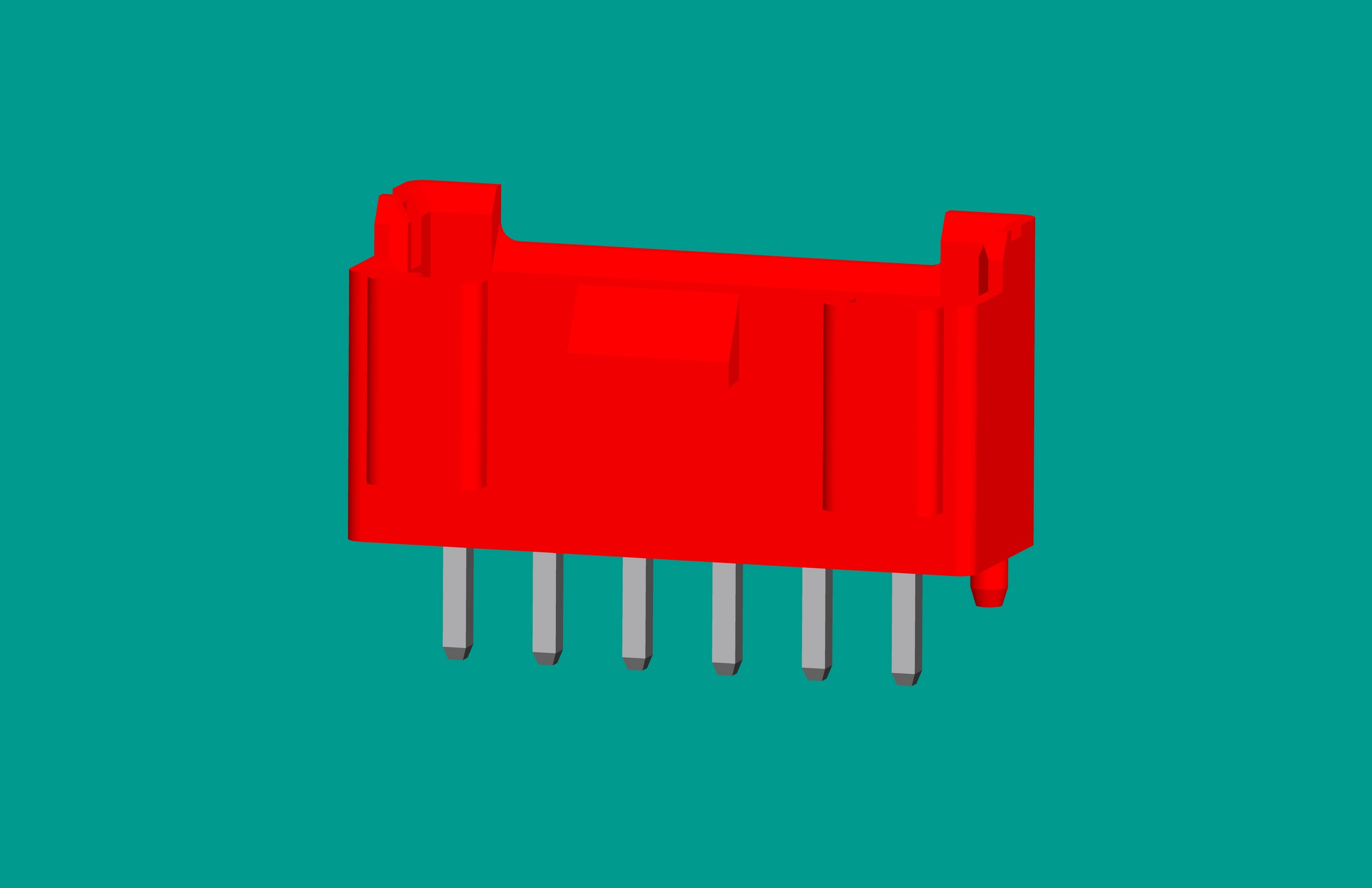 B6B-XH-K3立式針座紅色/普通PA66/海爾