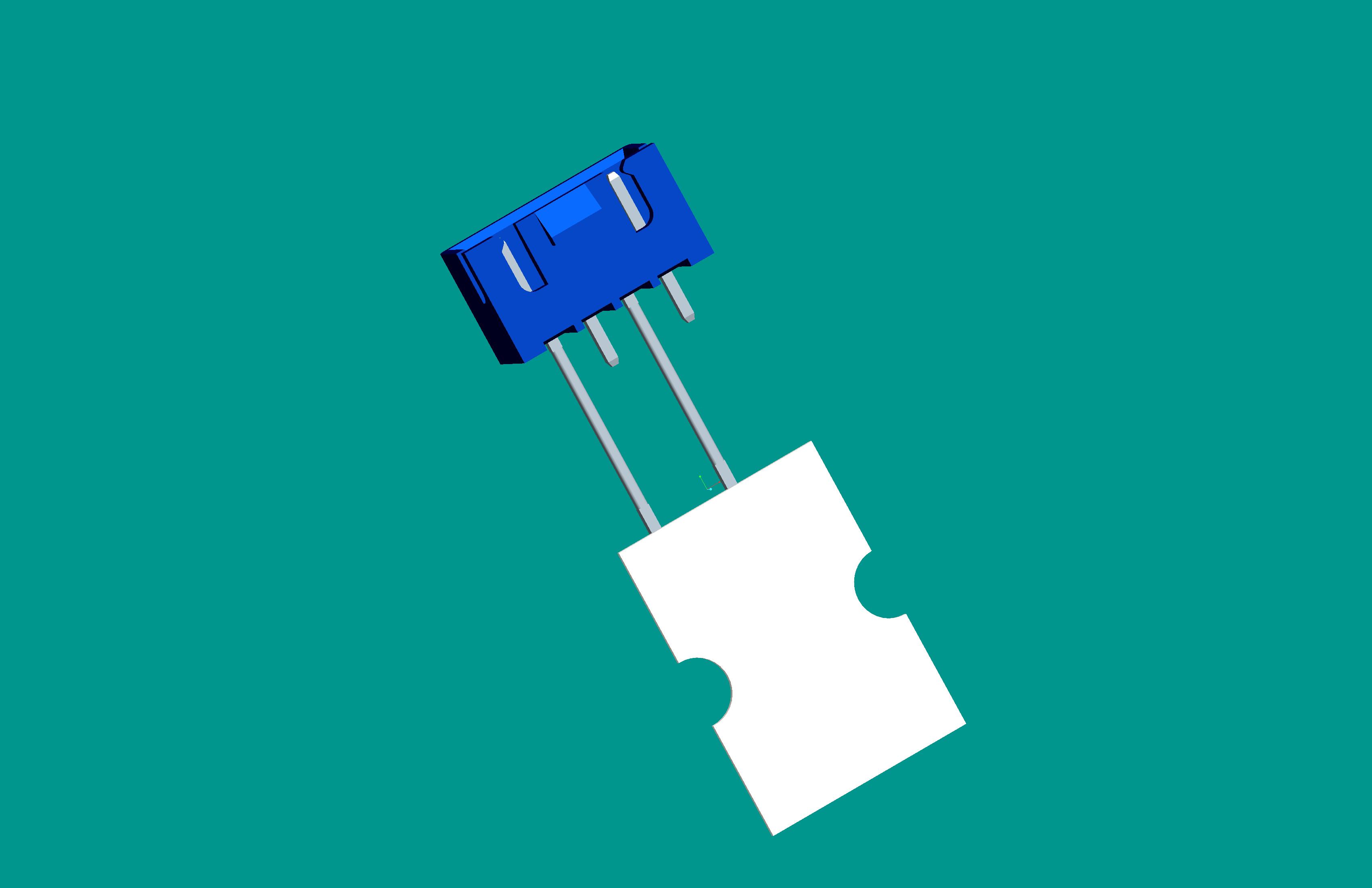 XH-4A(帶扣)立式針座藍(lán)色/編帶(步距12.7,2、4長針，反向，10mm，短針外漏長2.9mm)PA66